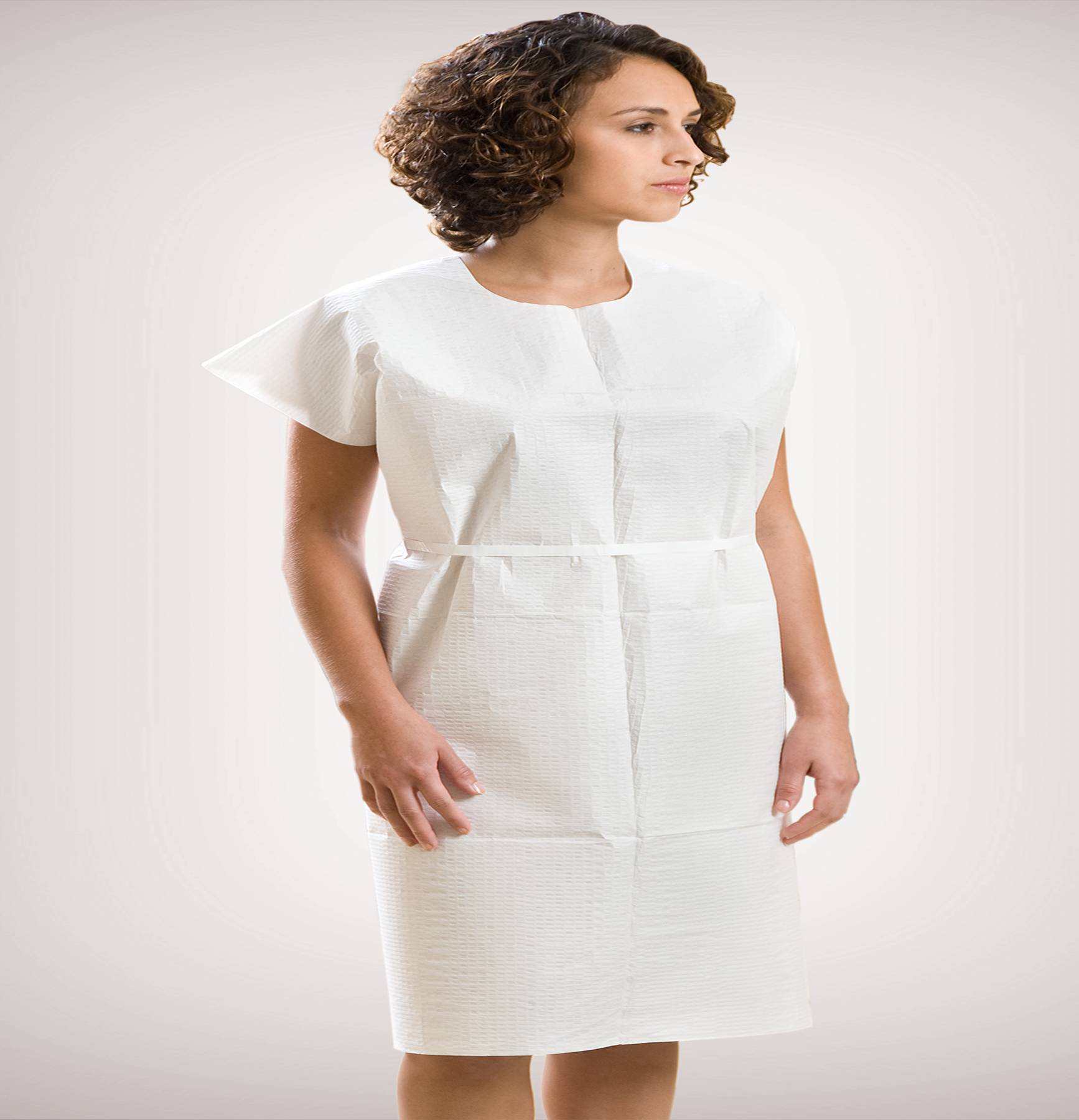  Graham Medical® 30` x 42` Disposable White Tissue/Poly/Tissue Patient Exam Capes 